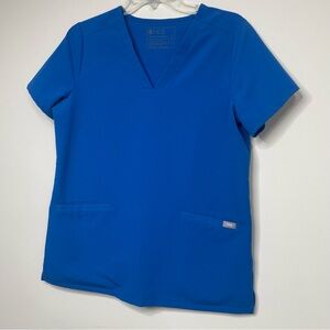 Figs Women's Short Sleeve Scrub Top in Blue~ Size Small ~ medical or caregivers